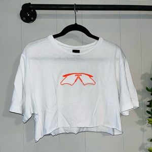 Oakley white crop top